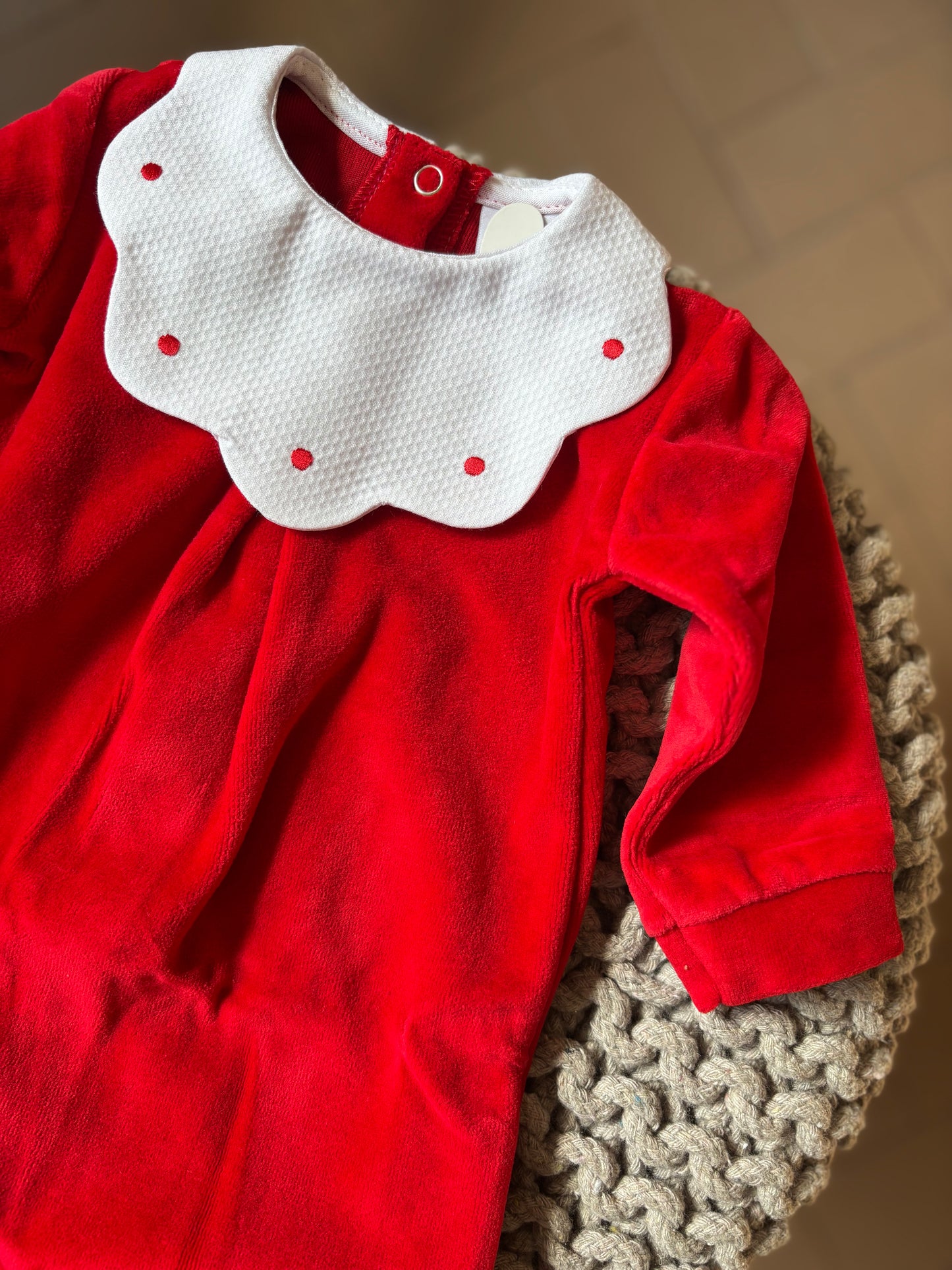 Tutina Ciniglia -scollo nuvola pois-