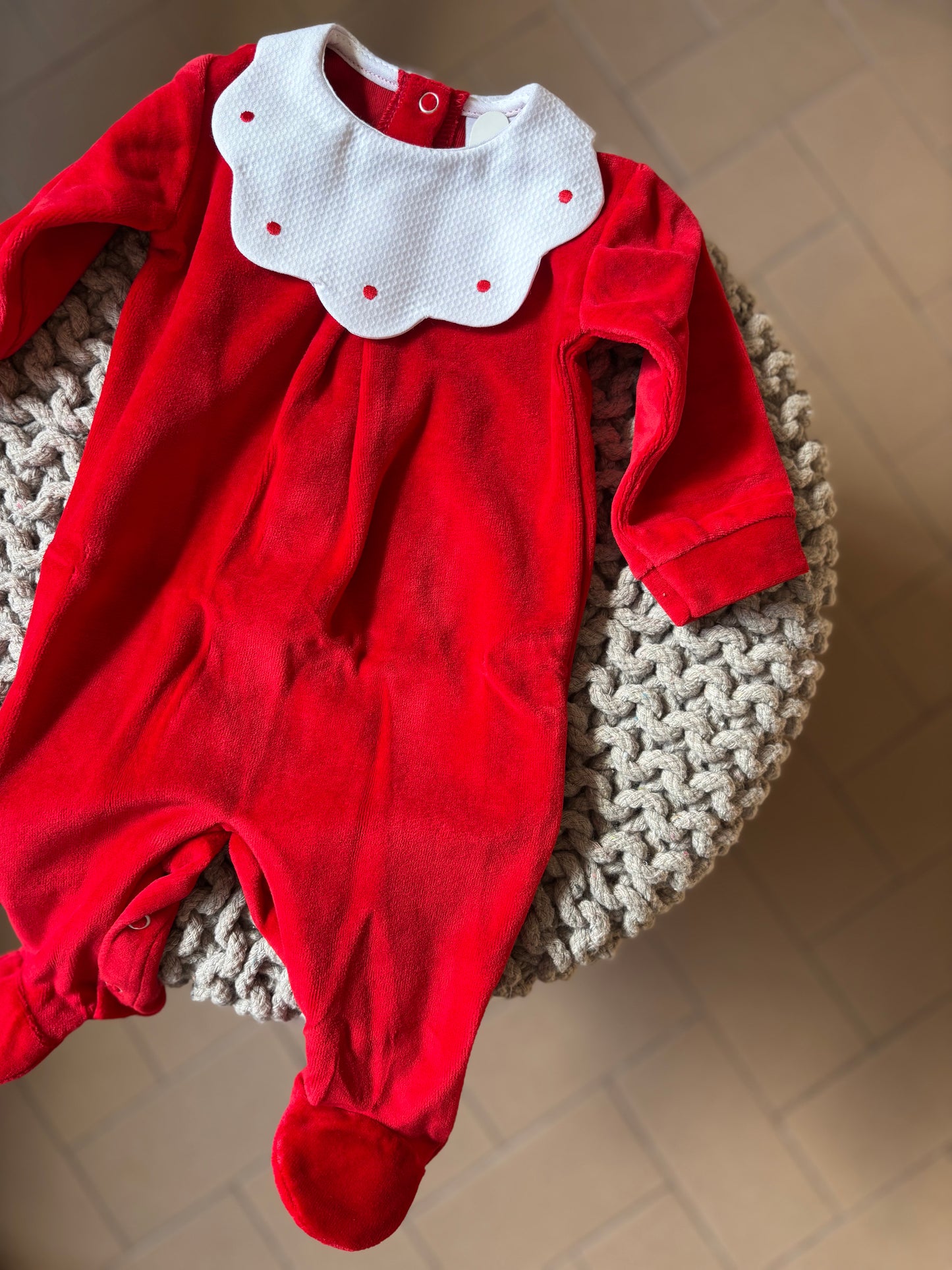 Tutina Ciniglia -scollo nuvola pois-