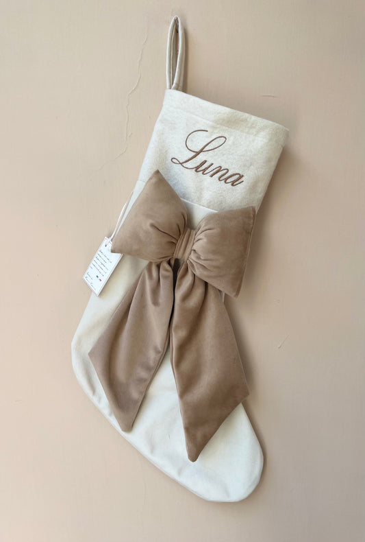 Calza Panna con fiocco