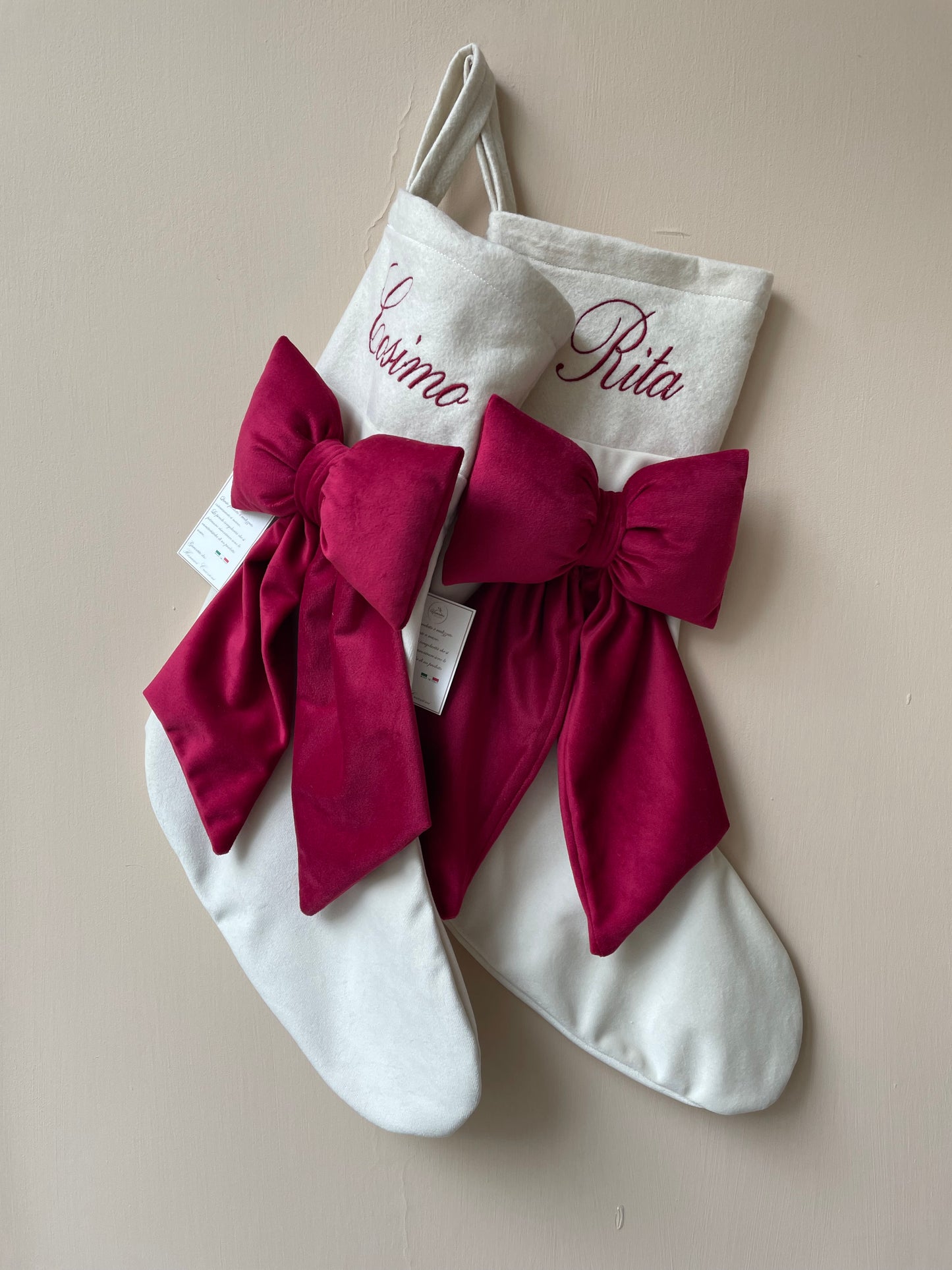 Calza Panna con fiocco