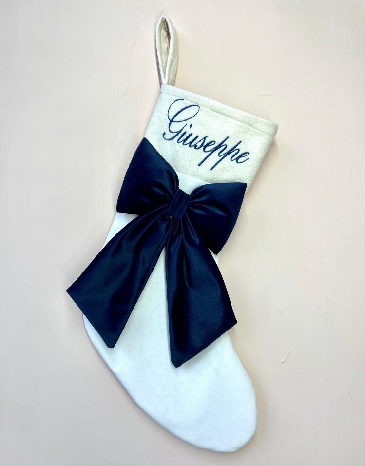 Calza Panna con fiocco