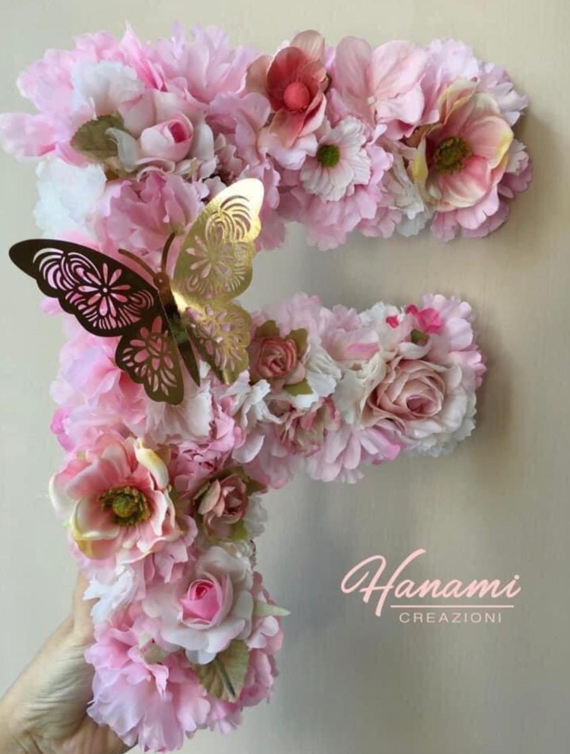 Lettera con Fiori con gancio