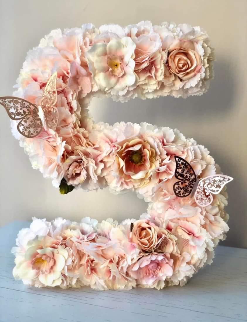 Lettera con Fiori con gancio