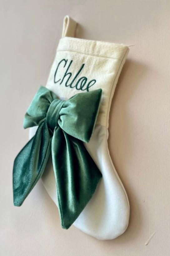 Calza Panna con fiocco