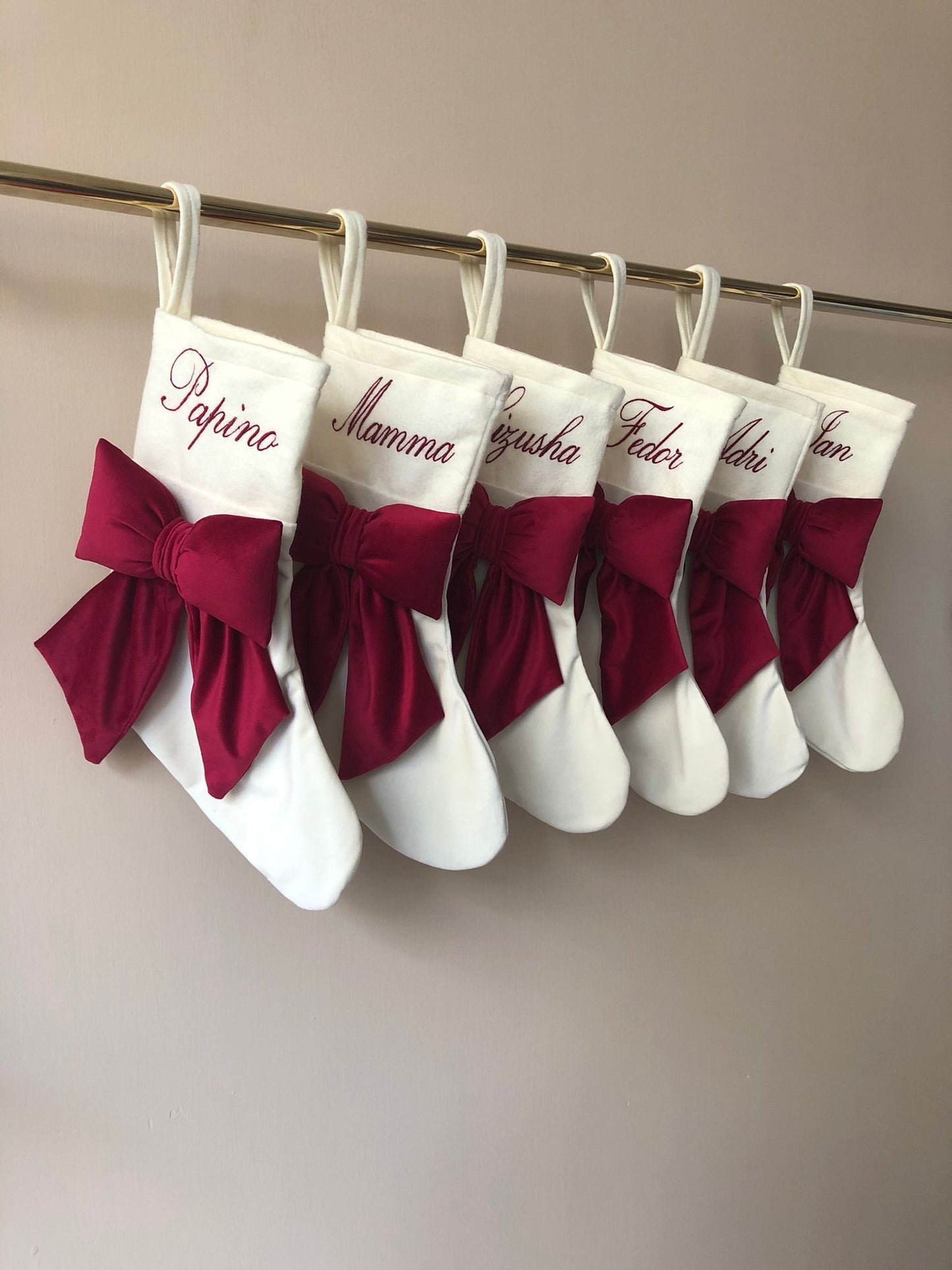 Calza Panna con fiocco