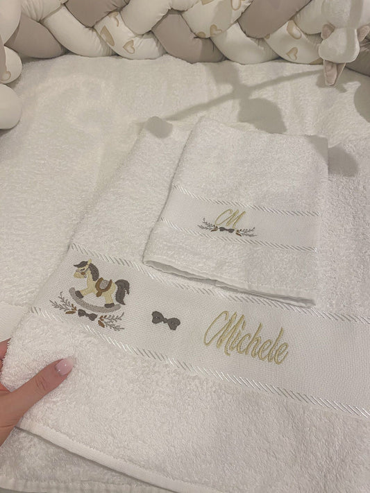 - RICAMO - Set asciugamani Dondolo