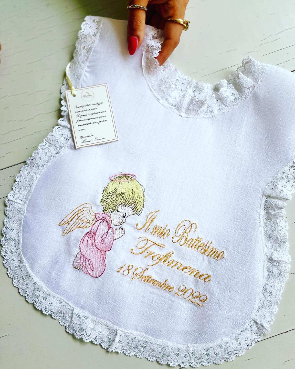 - RICAMO - Camicino battesimale Angioletto