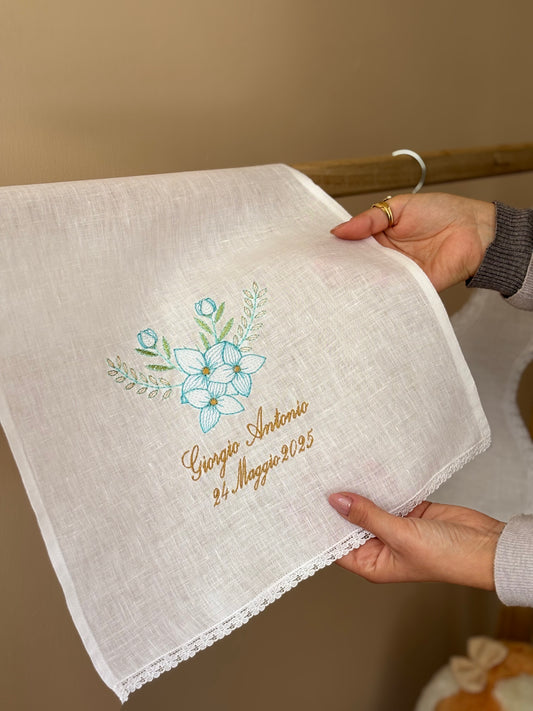 -RICAMO - Asciugamano battesimale Daphne