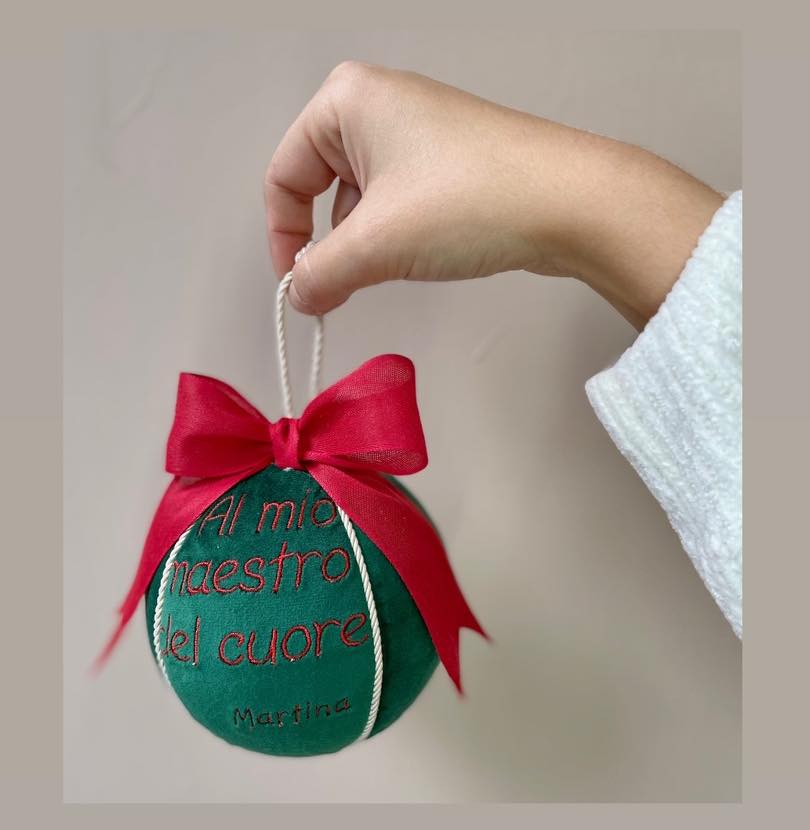 Sfera natalizia per insegnanti