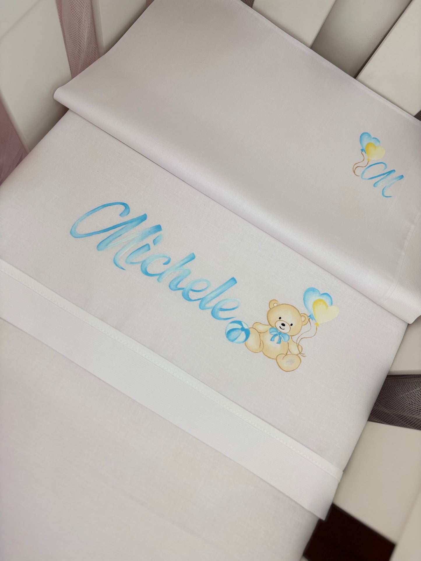 - DIPINTO - Lenzuolino Orsetto con palloncini