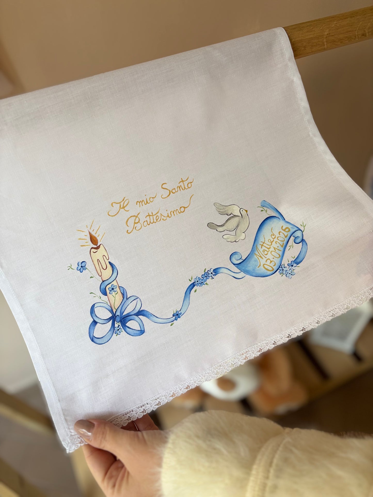- DIPINTO - Asciugamano battesimale Sandy