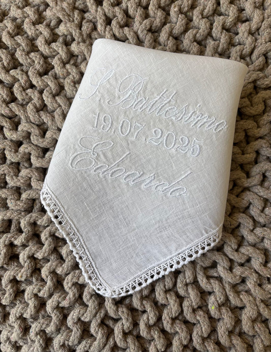 - RICAMO - Fazzoletto battesimale S.Battesimo