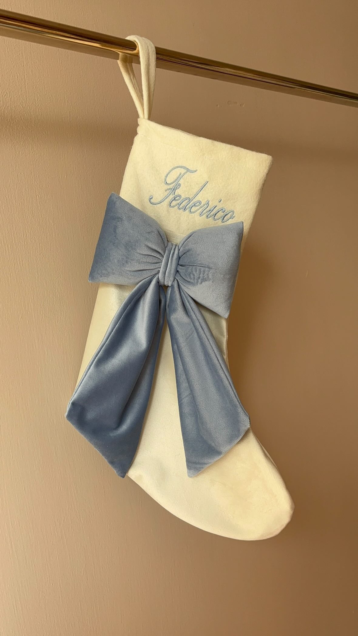 Calza Panna con fiocco