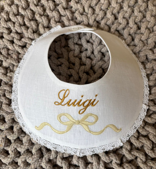 - RICAMO - Bavetta con fiocco