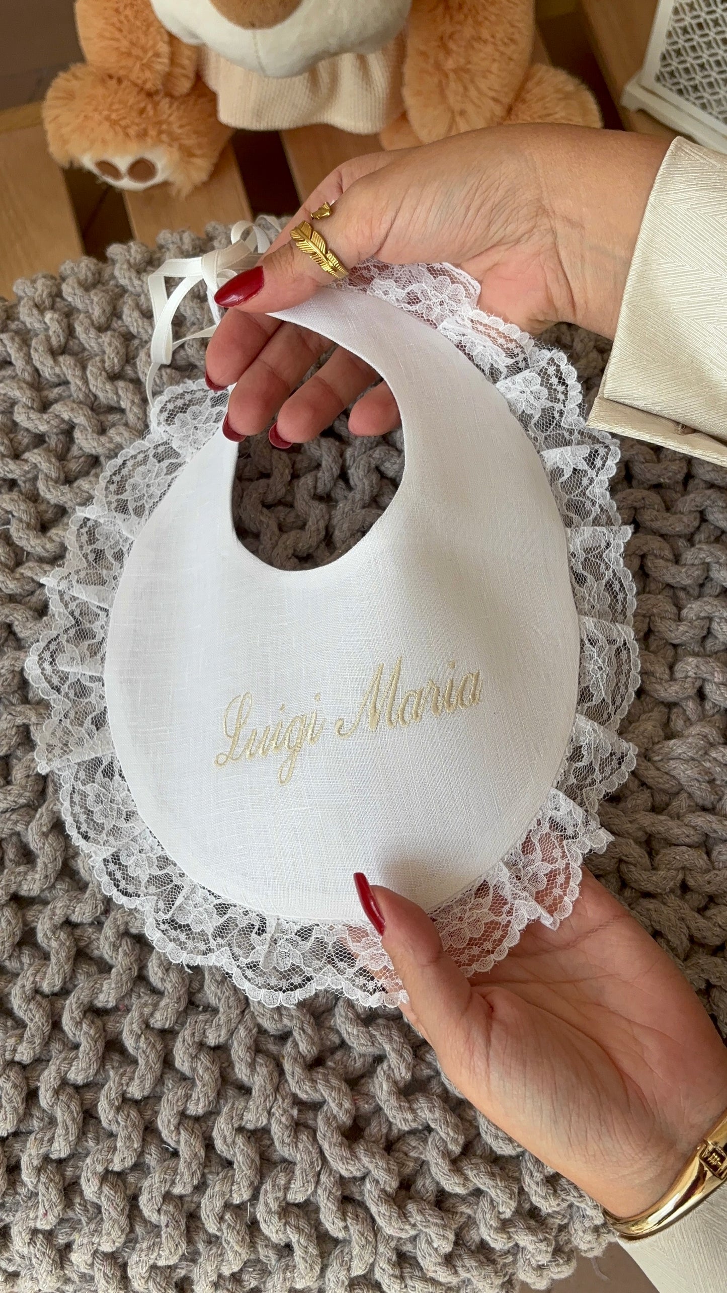 Bavetta Nome ricamato