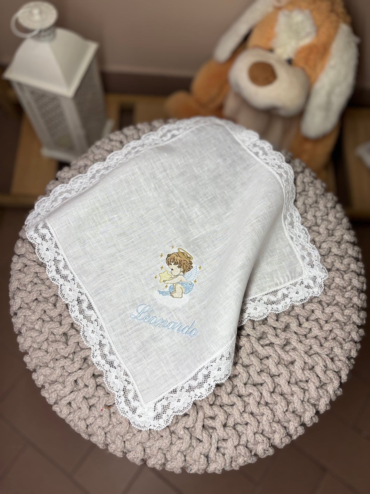 - RICAMO - Fazzoletto battesimale Emily
