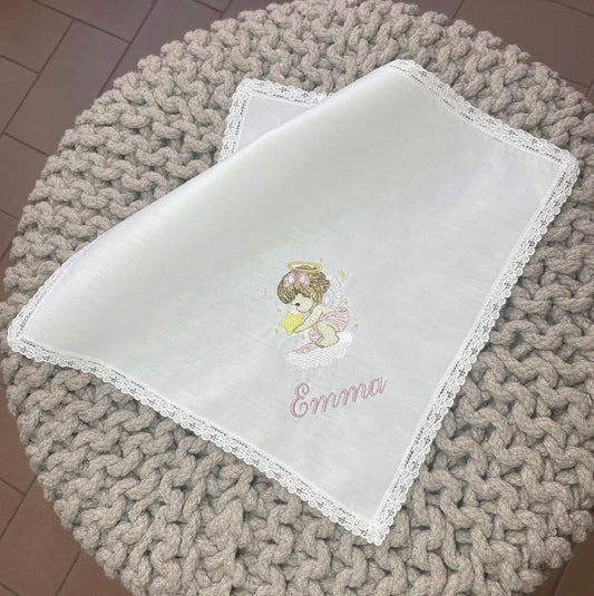 - RICAMO - Fazzoletto battesimale Emily