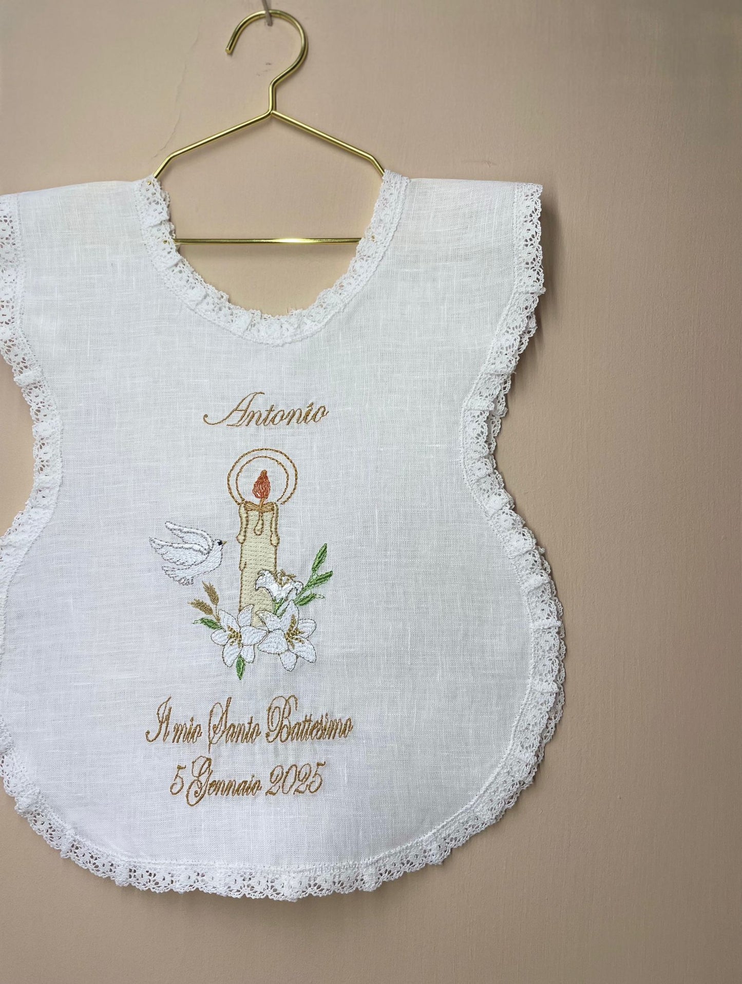 - RICAMO - Camicino battesimale Giglio