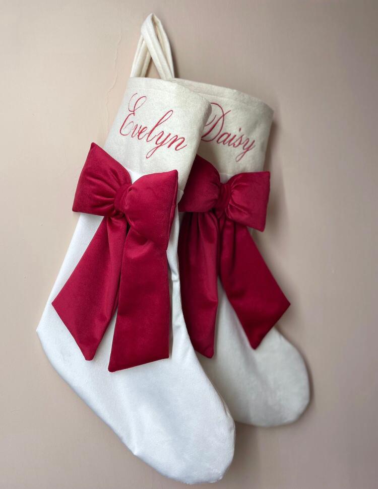 Calza Panna con fiocco