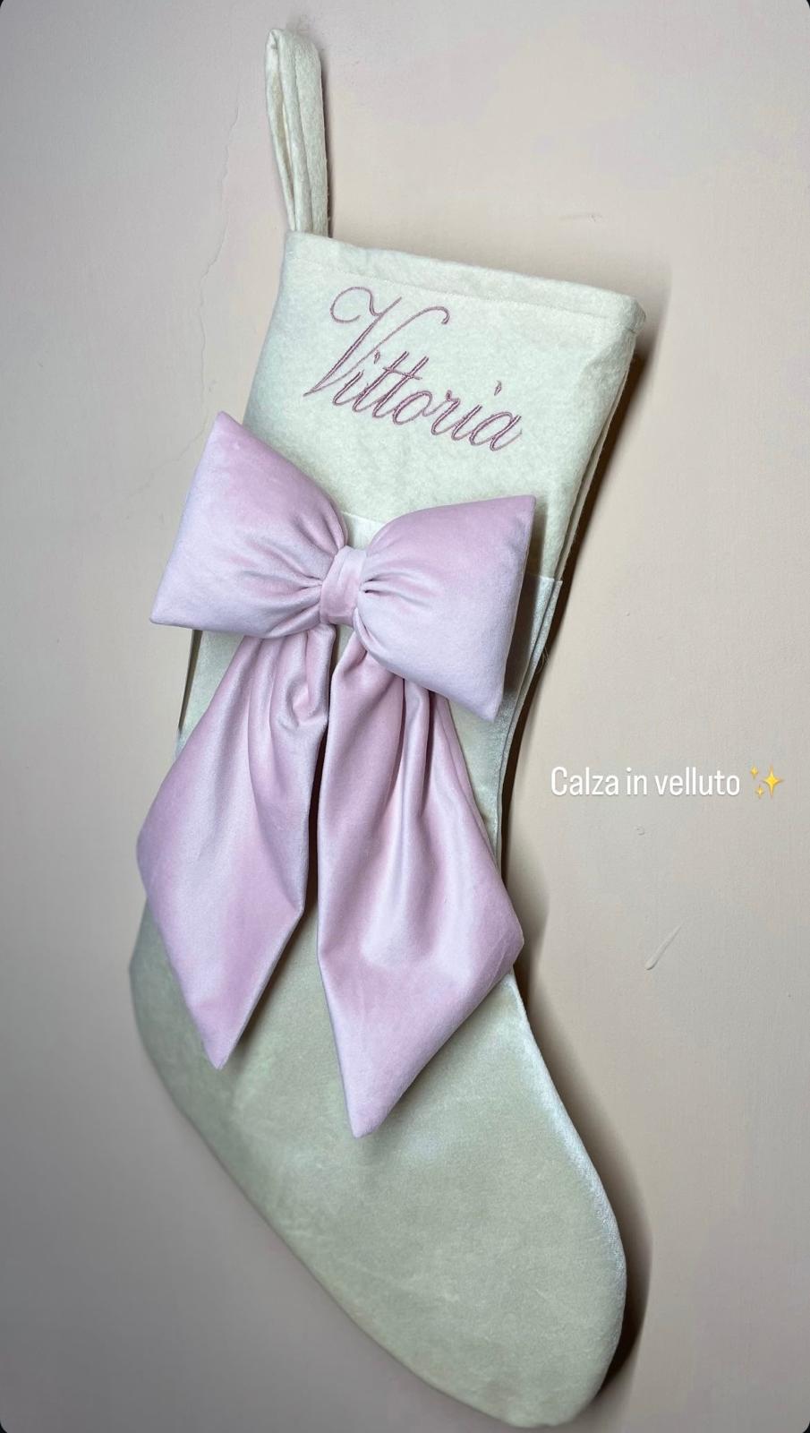 Calza Panna con fiocco