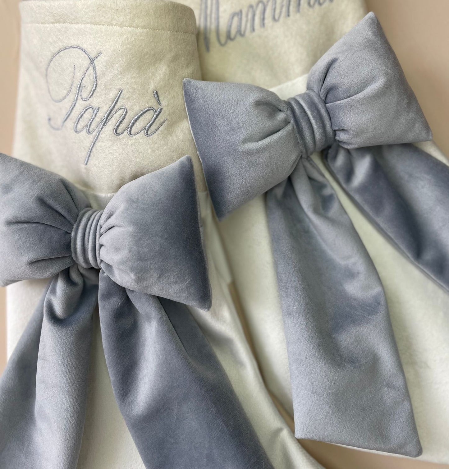 Calza Panna con fiocco